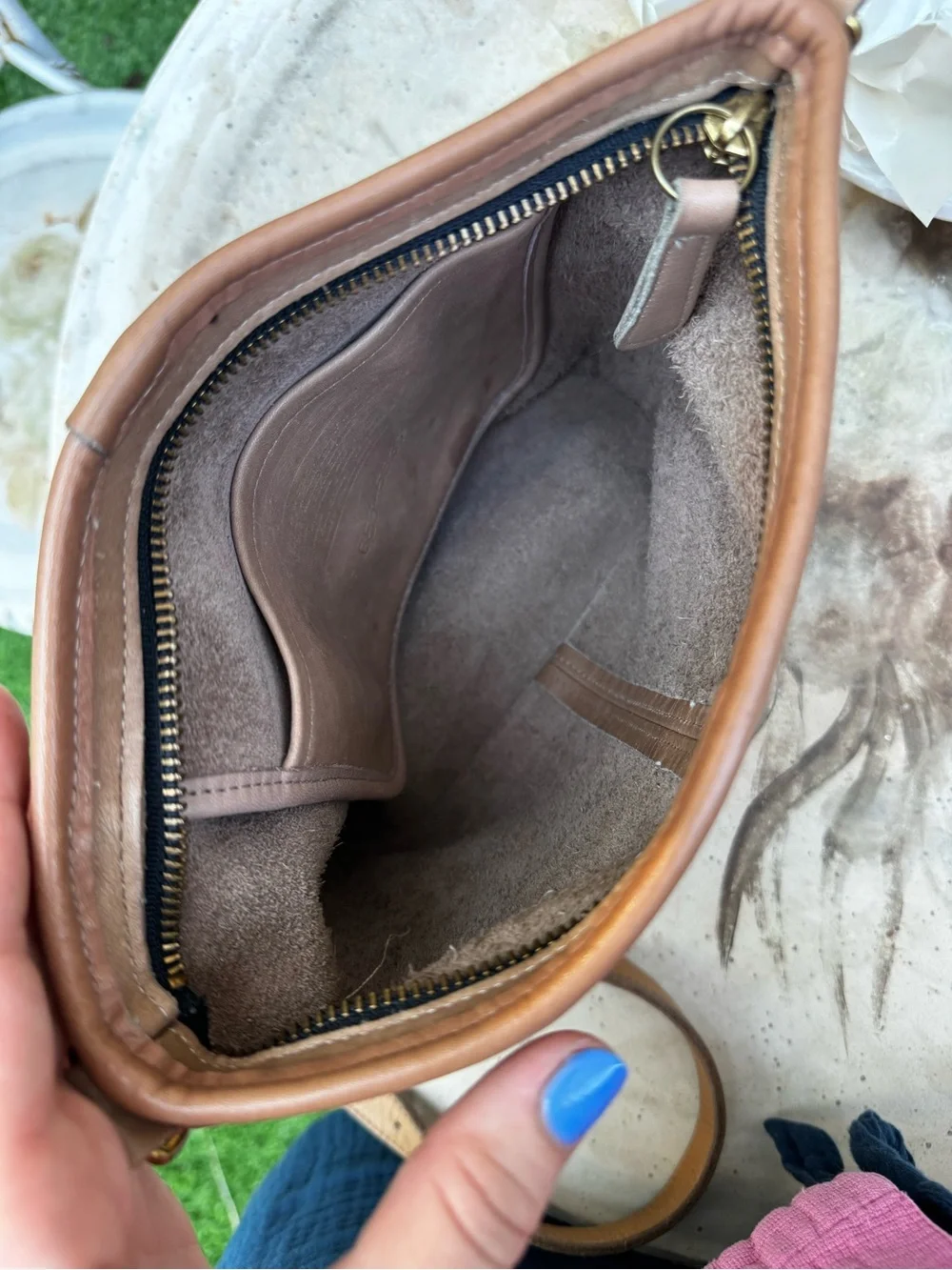 Authentic Vintage Coach Bleeker Bucket Bag with one of a kind markings